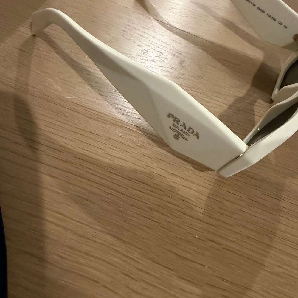 Prada Cream Rectangular Sunglasses - image 5